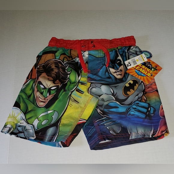 Justice League Heroes Boy's Swim Shorts**NWT**Sz4**Superman - Picture 1 of 4